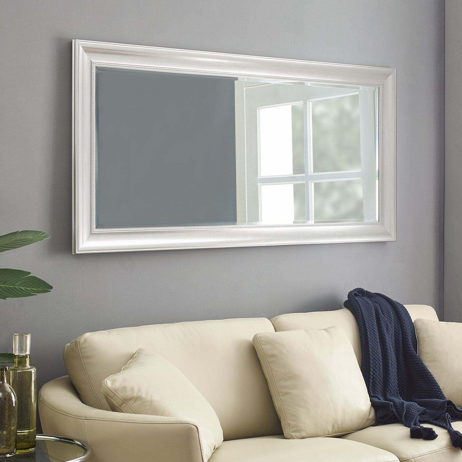 Charlton Home® Chappell 66"x32" Beaded Framed Leaner Floor Mirror Full